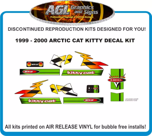 1999 2000  ARCTIC CAT Kitty Cat  Reproduction Decal Kit