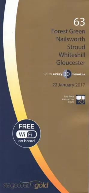 Stagecoach Bus Timetable - 63 - Forest Green-Stroud-Gloucester - January 2017