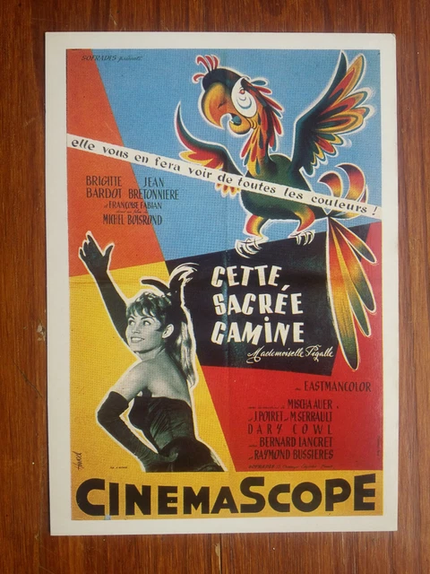 BRIGITTE BARDOT CETTE SACREE GAMINE Mademoiselle PIGALLE carte postale