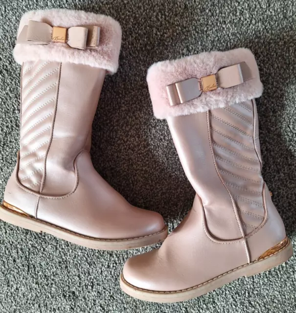 Girls Pink Boots Ted Baker Size 11 Euro 29