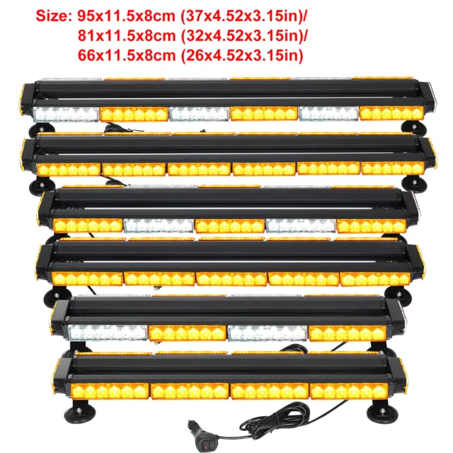 54LED Emergency Strobe Rooftop Double Side Warning Light Bar Traffic Advisor