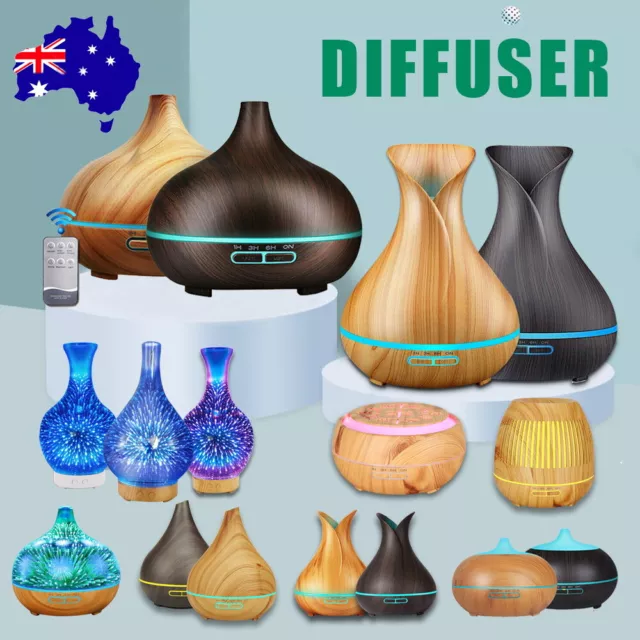 Aroma Aromatherapy Diffuser LED Oil Essential Ultrasonic Air Humidifier Purifier