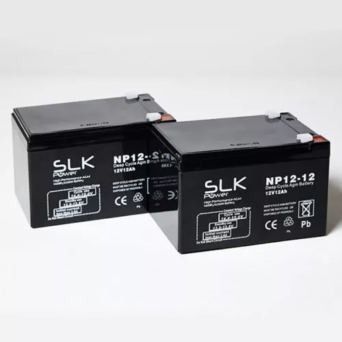 2 Pack Slk Power 12V 12Ah Quality Agm Mobility Scooter Batteries