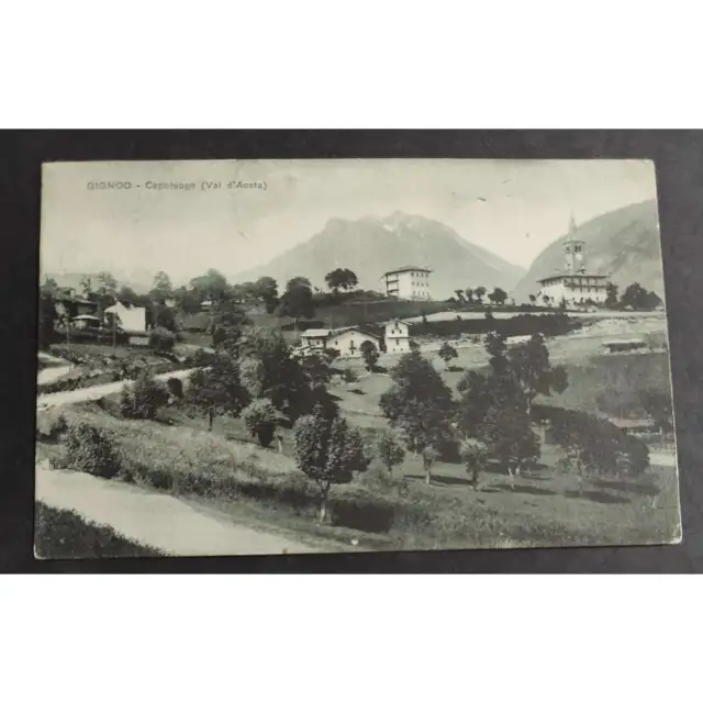 Cartolina Gignod - Capoluogo (Val d'Aosta)