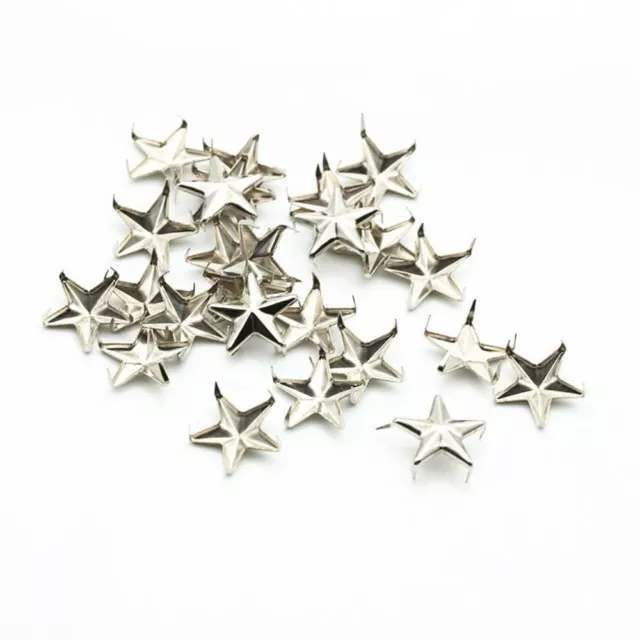 200Pcs Silver Studs and Spikes  Garment Sewing Decor Clothing Accessories