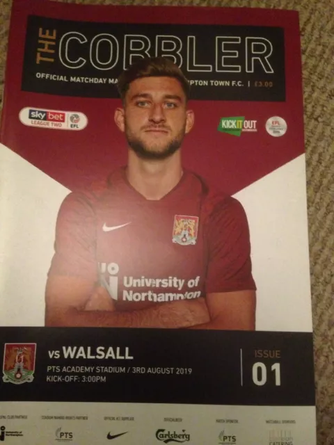 no320    2019/20 NORTHAMPTON TOWN F C V Walsall football programme