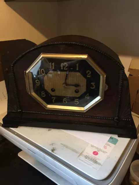 gorgeous vintage art deco 1920s/30s chiming mantel clock