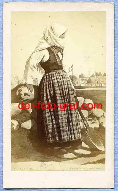 Foto, Dt. Dän. Krieg 1864, Tracht Mädchen, 1864 !!