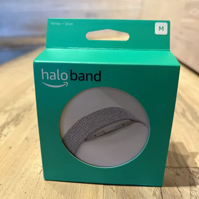 TOTALMENTE NUEVO Amazon Halo Band Rastreador de Actividad - Invierno/Plateado, Medio