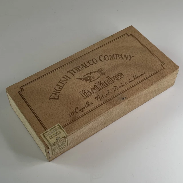 HOLZ ZIGARETTENSCHACHTEL VINTAGE English Tobacco Company Eastenders