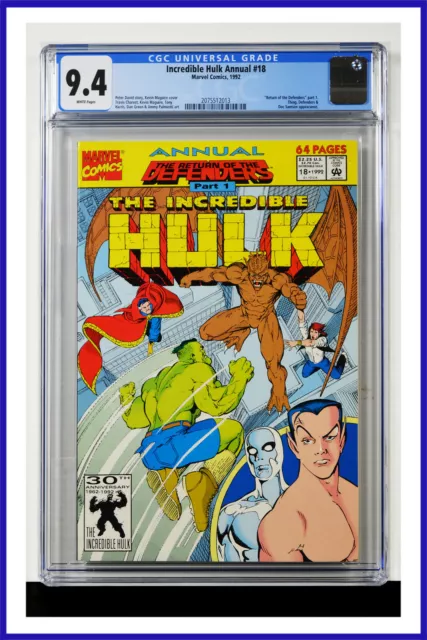 Incredible Hulk Annual #18 CGC Graded 9.4 Marvel 1992 White Pages Comic Book