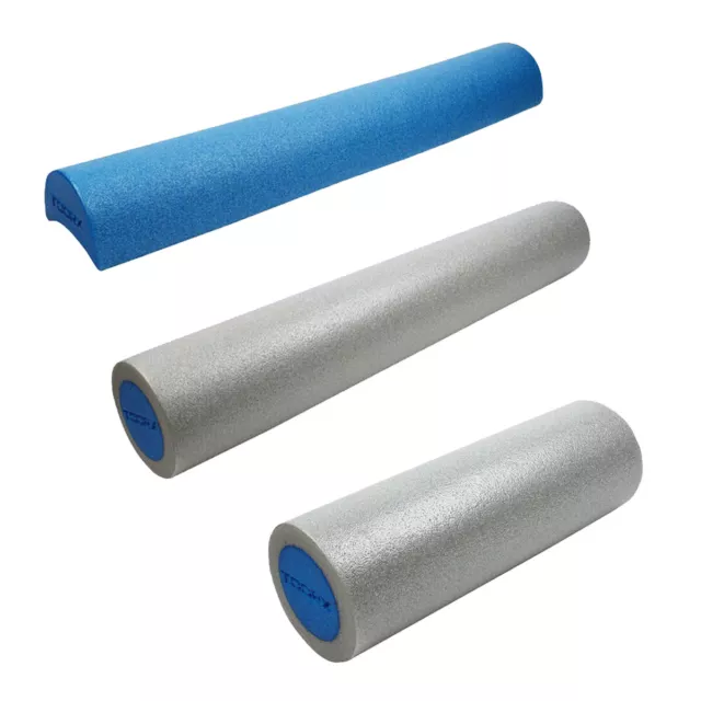 Toorx Foam Roller Cilindro e Semi in Polietilene Rigido Stretching Yoga Pilates