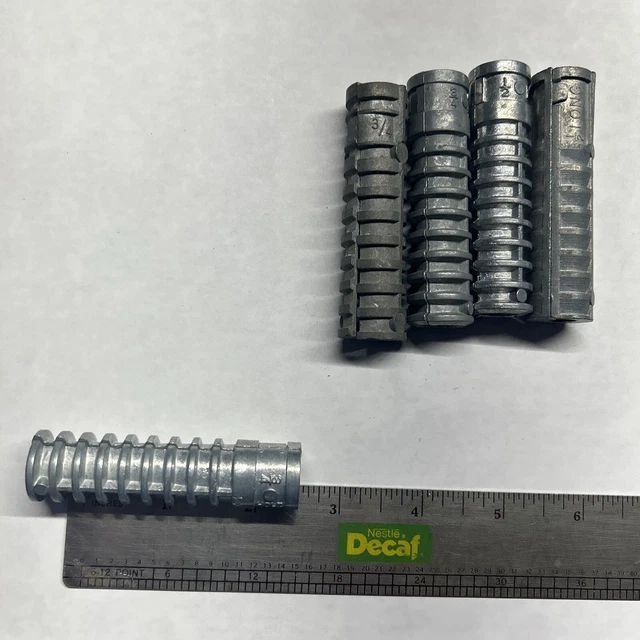 (Qty 5) 1/2" x 3" Long Lag Shield Anchor 3/4" Diameter Hole