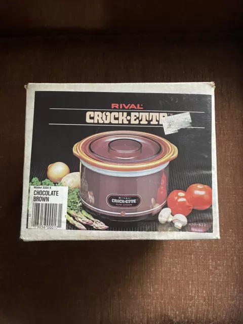 Vintage (2000) Small Crockpot Rival Crock-Ette 1QT Slow Cooker W