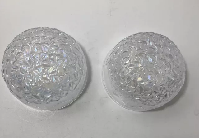 Iridescent Hydrangea Glass Bowls