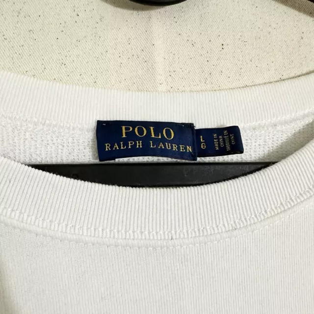 Polo Ralph Lauren Sweatshirt Pullover Size Large White 3