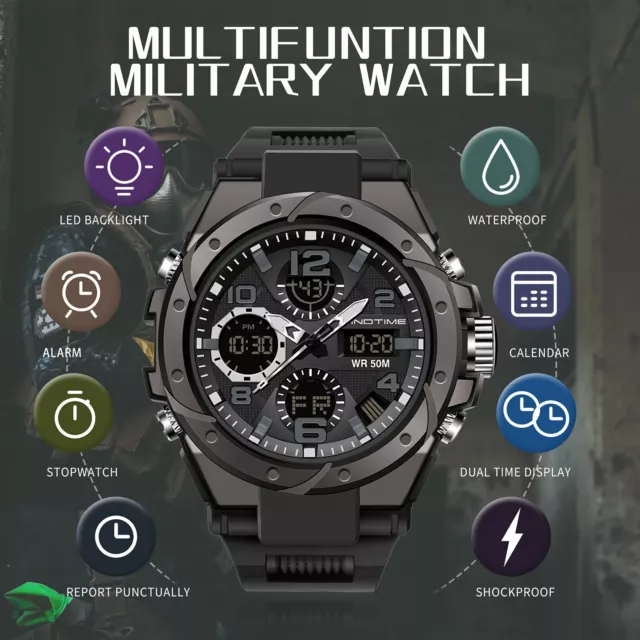 Military Digital Watch for Men Waterproof Sportwatch Tactical Mens Wrist Watches