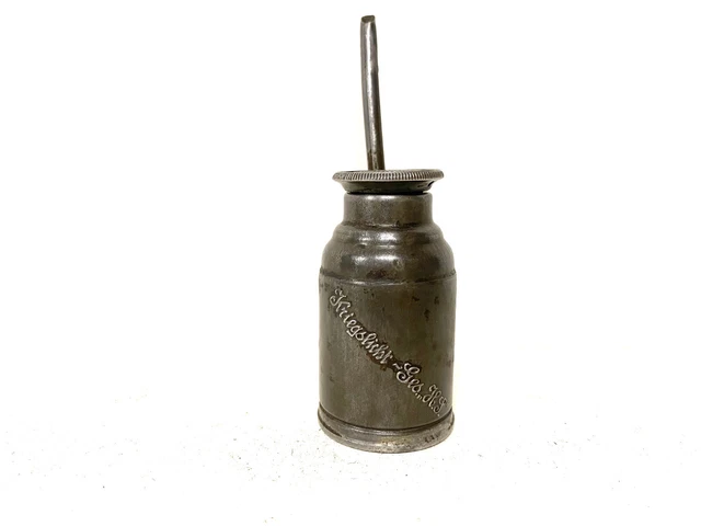 Vieux Bidon Pétrole 5 Litres – Tôle émaillée Déco (Bon état)