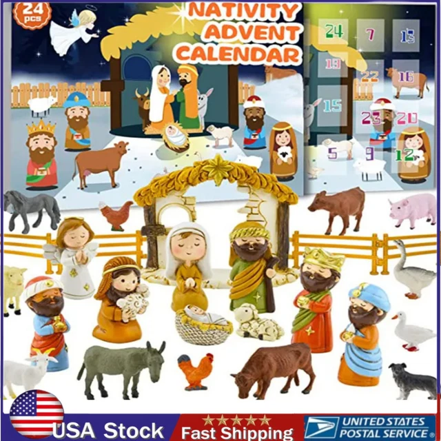 ADVENT CALENDAR 202324 Days of Christmas Nativity Scene Countdown