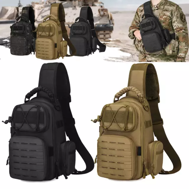 Tactical Sling Backpack Molle Large Crossbody Outdoor Chest Pack Shoulder Bag