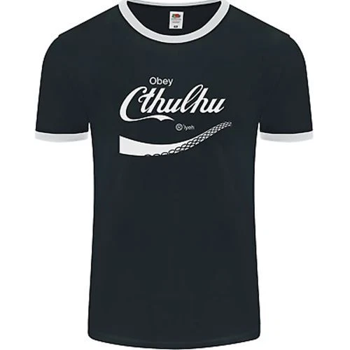 Obey Cthulhu Kraken Octopus R'lyeh Mens Ringer T-Shirt FotL