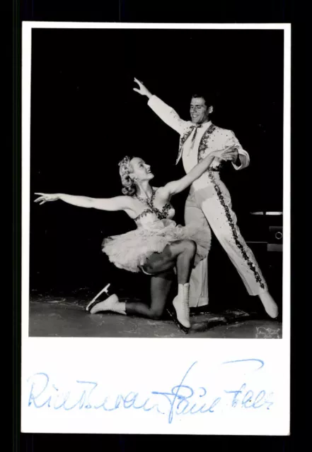 Ria Baran und Paul Falk Olympiasieger 1952 Eiskunstlauf Original Sign + A 230346