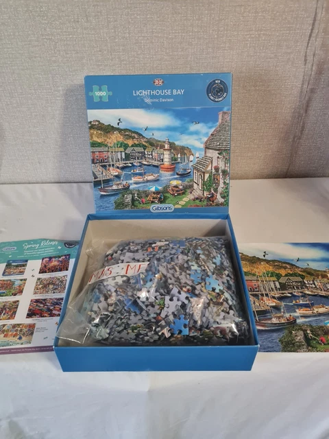 Gibsons Lighthouse Bay 1000 Piece Jigsaw Puzzle - 68x49cm, Art By Dominic Davison