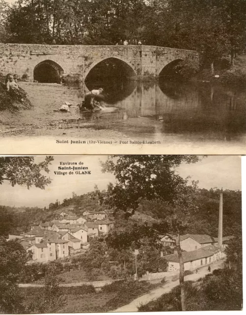 *31663 cpa lot of 2 cards Saint Junien