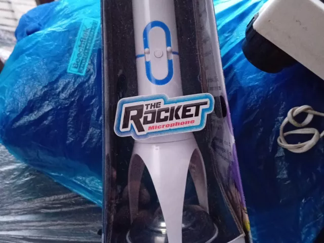 The Rocket kabelloses Gesangsmaschinenmikrofon blau Bluetooth. Neu