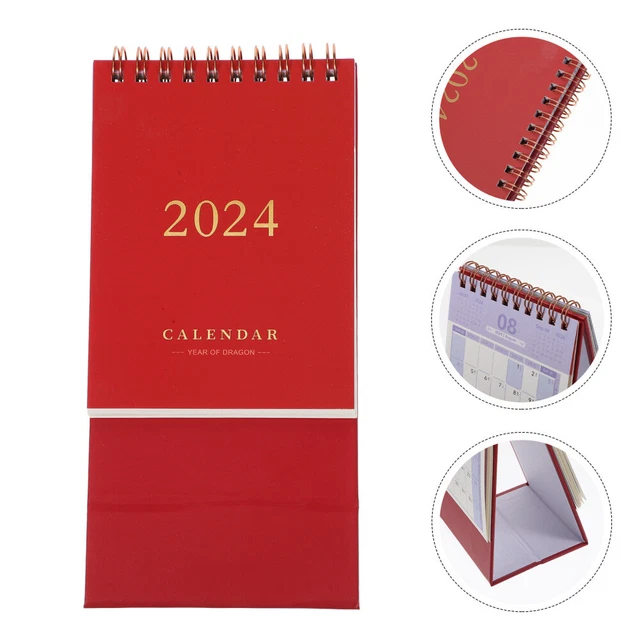 DESK PLANNER 2024 Portable Calendar Book Small 2024 Calendars Office