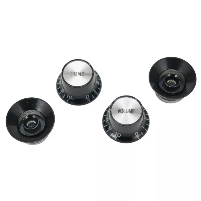 Guitar 2-Tone 2-Volume Control Knobs Top Hat Bell For Gibson Les Paul SG Parts