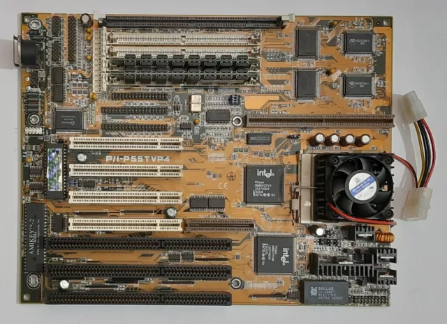 ASUS P/I-P55TVP4 Sockel 7 ISA retro Mainboard + Pentium MMX 200MHz + 64MB RAM