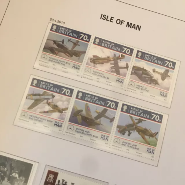 Isle of Man Mint 2010-Battle of Britain Set Of 6  World war II Aviation MNH