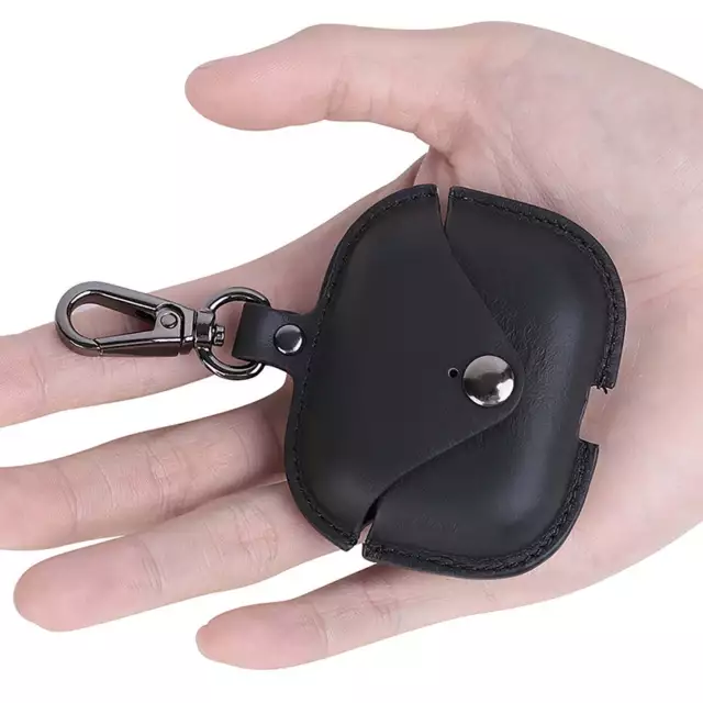 Genuine Leather Case for Airpods Pro 2 Bluetooth Headset Protective Case Box (Bl