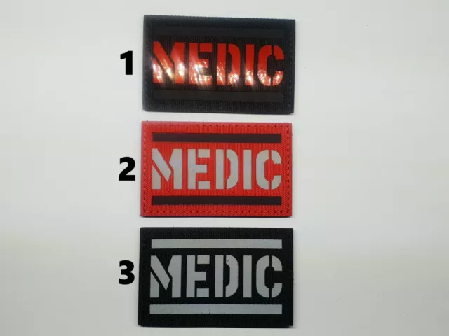 1pc MEDIC Hook and Loop Patch Badge Tactical Morale Reflective military