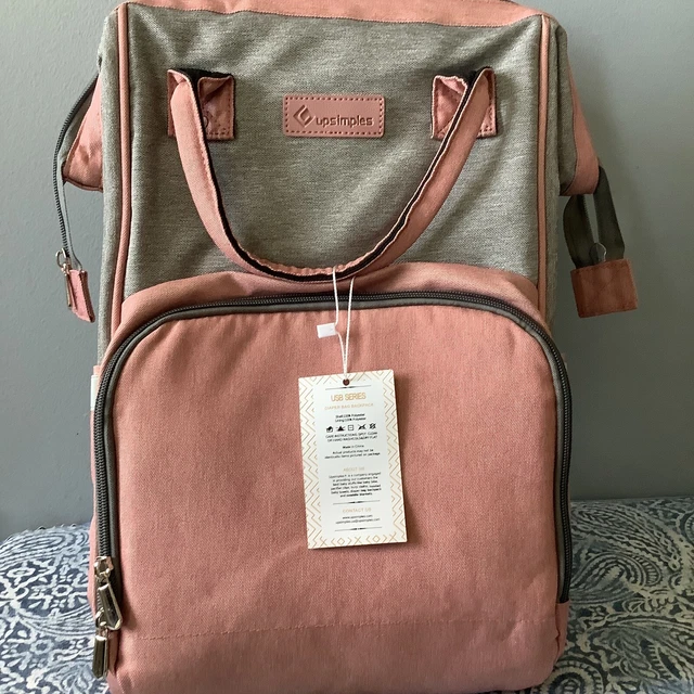 Diaper Bag Backpack Nappy Upsimples Baby Bags For Mom Dad Maternity With USB new