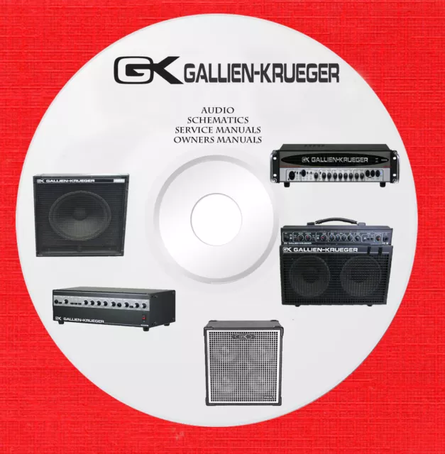 Gallien Krueger Audio Repair Service owner manuals on 1 dvd in pdf format