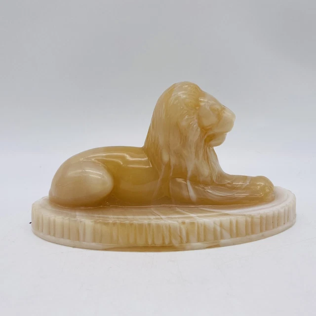 Oscar Lion Cameo Pink Slag Vogelsong Summit Art Glass Paperweight 1981 (A)