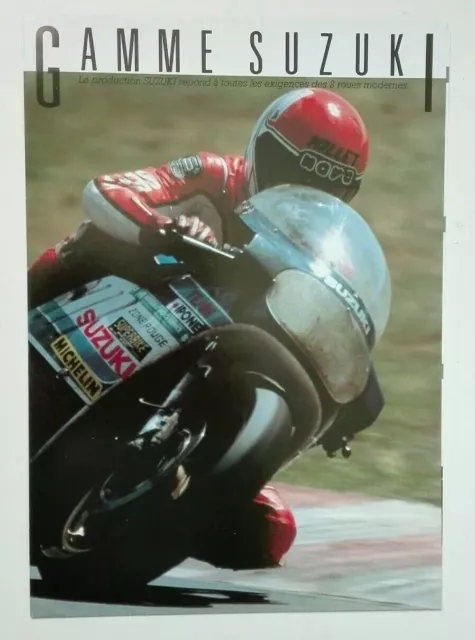 Prospectus Catalogue Brochure Moto Suzuki Gamme 1986 (oct. 85)