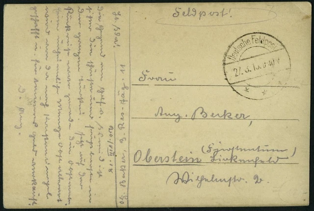 DP TÜRKEI 1916, Feldpoststation CONSTANTINOPEL auf FP-AK, Pracht
