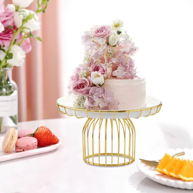 8.19in Cake Stand Wedding Party Cupcake Dessert Display Holder Ceramic Tray