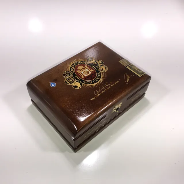 Arturo Fuente Don Carlos Robusto Empty Wooden Cigar Box 7.75x5.75x3