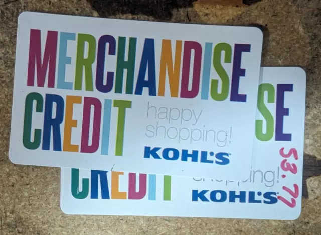 $134.99 Kohl's Gift Card Merchandise Credit BALANCE $134.99