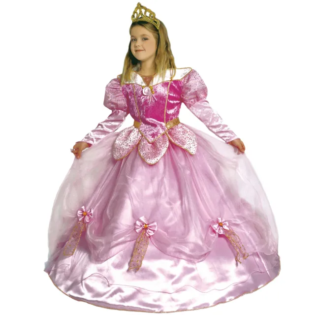 Ciao Principessa Rosa Bella Addormentata Lusso Costume Carnevale Bambina