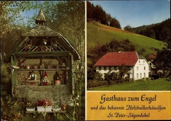 Ak Sägendobel St. Peter im Hochschwarzwald, Gasthaus zum Engel,... - 3983896