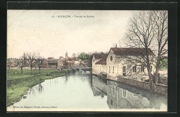 CPA Alencon, Vue sur la Sarthe