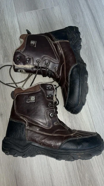 KARRIMOR MEN'S SNOW Casual 3 Weathertite leather snow boots size 12 £21 ...