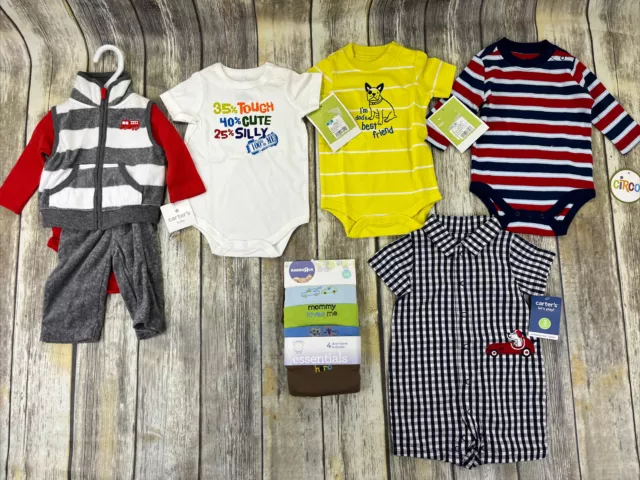 Circo Carters Baby Boy 3 Months Mixed Lot Clothes New With Tags