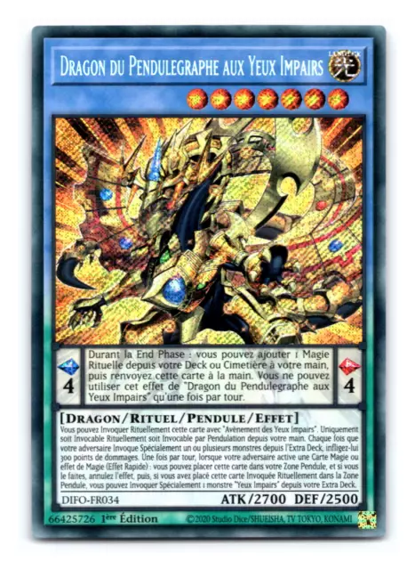 Odd-Eyes Pendulumgraph Dragon - DIFO-FR034 - Secret Rare - 1st Edition  Yugioh F