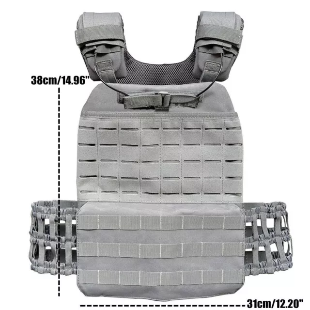 Tactical Weight Vest Plate Carrier Jacket For Cross Physical Training Sport 2